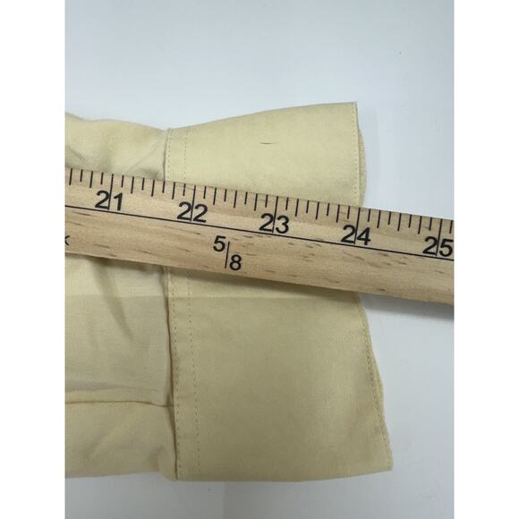 VanHeusen Mens Shirt Size 17 34/35 Tall Yellow Long Sleeve Button Up - Picture 9 of 11